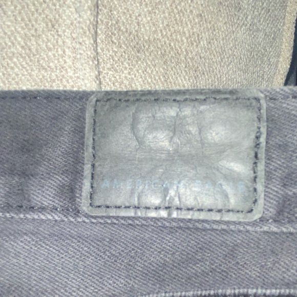 American Eagle Women's Low Rise Straight Leg Black Black Skater Jeans - Picture 5 of 8